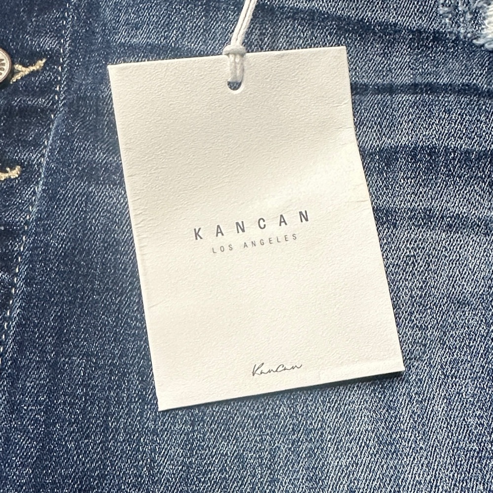 KanCan Dark Blue Denim Button-Up Mini Skirt - Picture 2 of 7